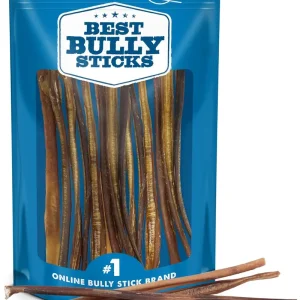 best bully sticks 12 inch odor free bully sticks for dogs – 12 count (pack of 1) – 100% natural grass fed beef, easily digestible, no grain or rawhide – large breeds