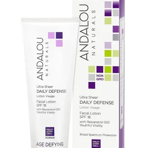 andalou naturals diy booster spf 30 facial serum unscented, anti aging face sunscreen with broad spectrum protection, moisturizing for dry to very dry skin, 2 fl oz