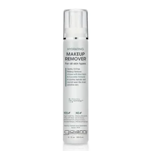 giovanni hydrating makeup remover – gentle, oil free makeup remover, liquid, infused with aloe vera, hydrates and nourishes sensitive skin – 5.1 oz